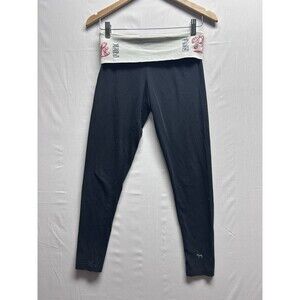 Vintage Y2K PINK By Victorias Secret Fold over Yoga Pants Womens Small Bling